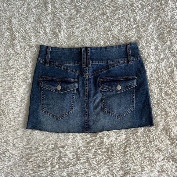 REFUGE - Y2K Denim Mini Skirt - Picture 3 of 5